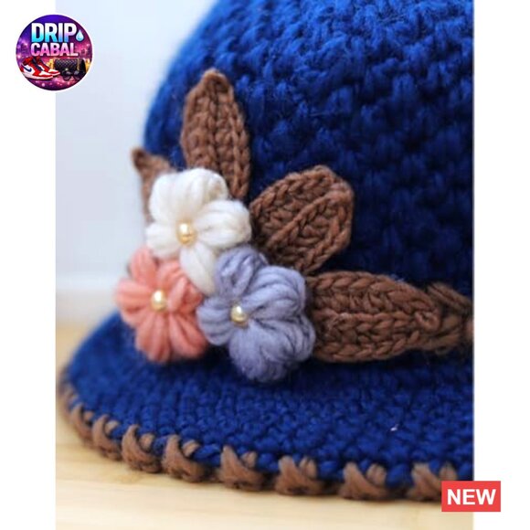 Cotton and Wool Knit Bucket Hat Winter Warm Faux Fur Beanie main image 7